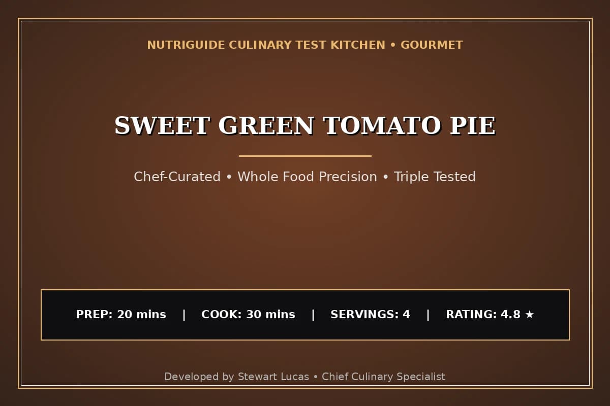 Sweet Green Tomato Pie