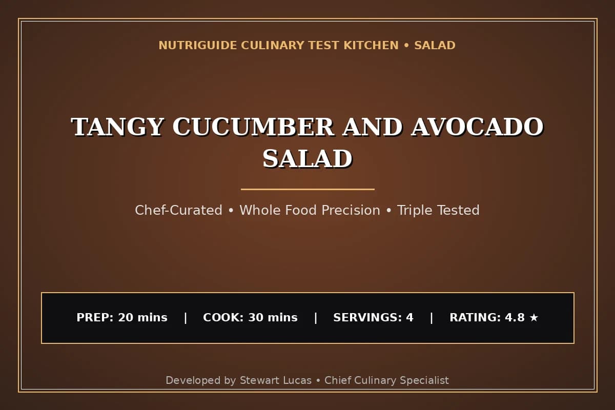Tangy Cucumber And Avocado Salad