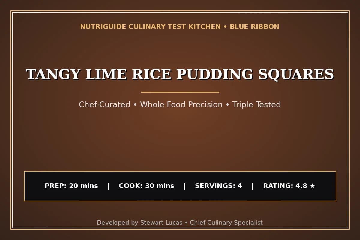 Tangy Lime Rice Pudding Squares
