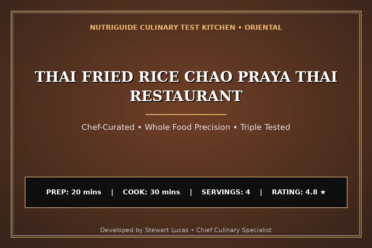 Thai Fried Rice Chao Praya Thai Restaurant