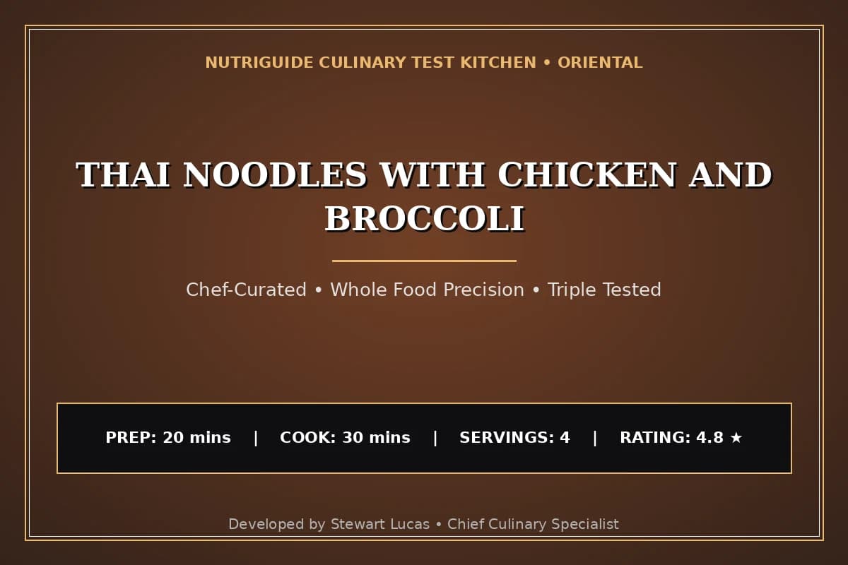 Thai Noodles With Chicken And Broccoli