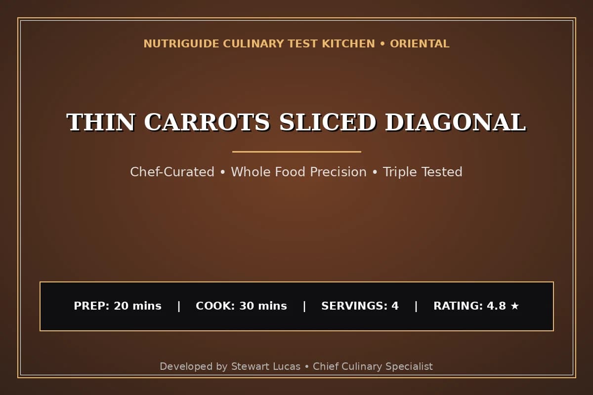 Thin Carrots Sliced Diagonal