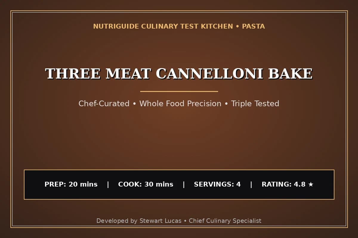 Three Meat Cannelloni Bake
