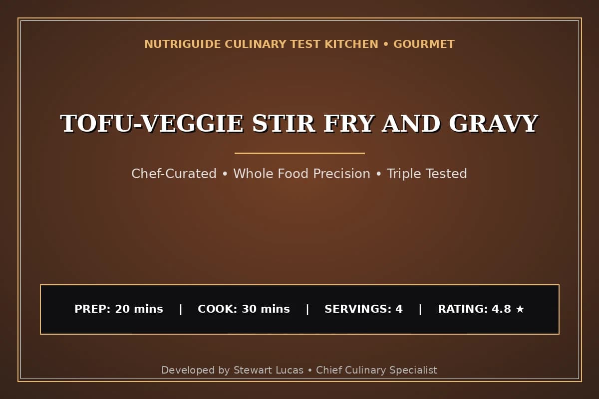 Tofu-Veggie Stir Fry And Gravy