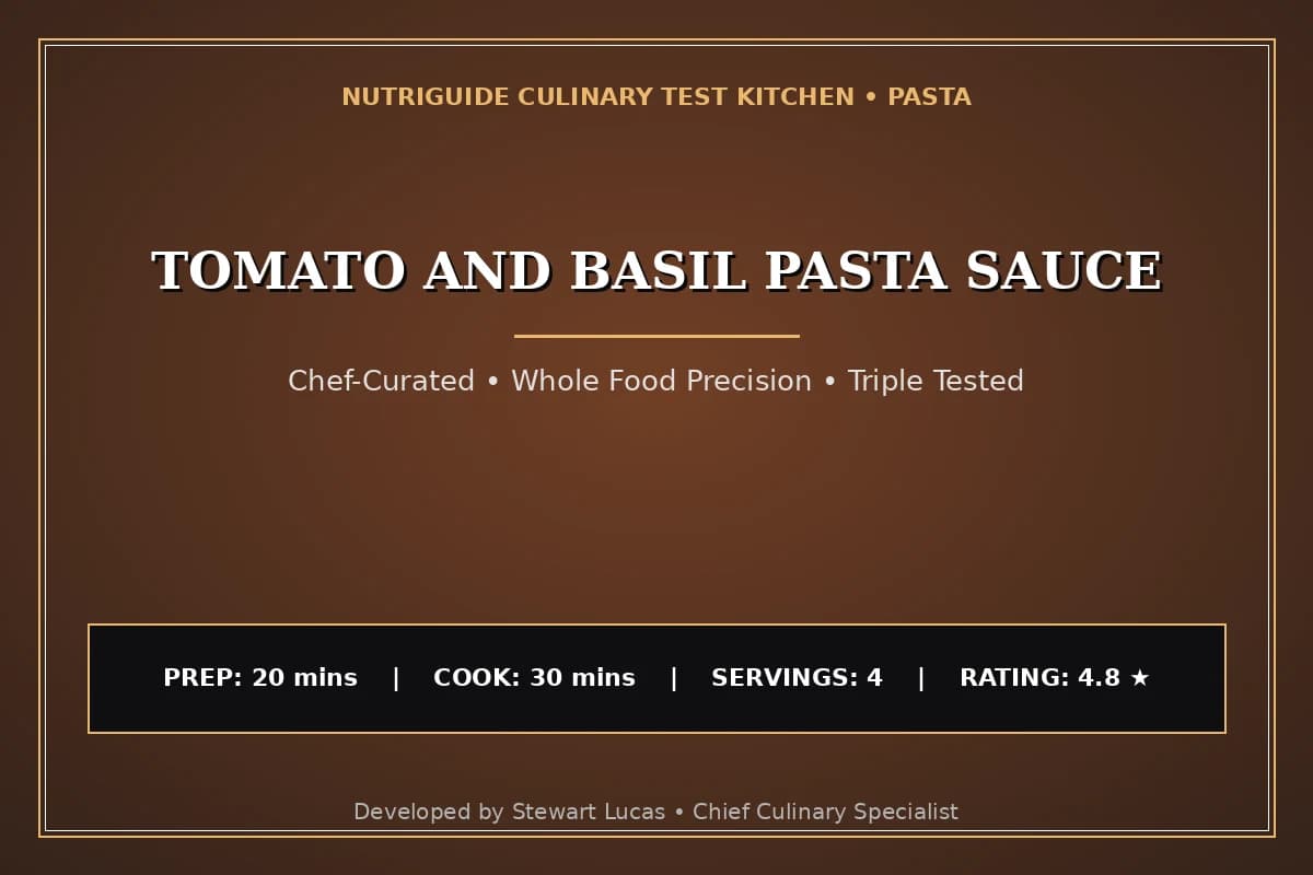 Tomato And Basil Pasta Sauce