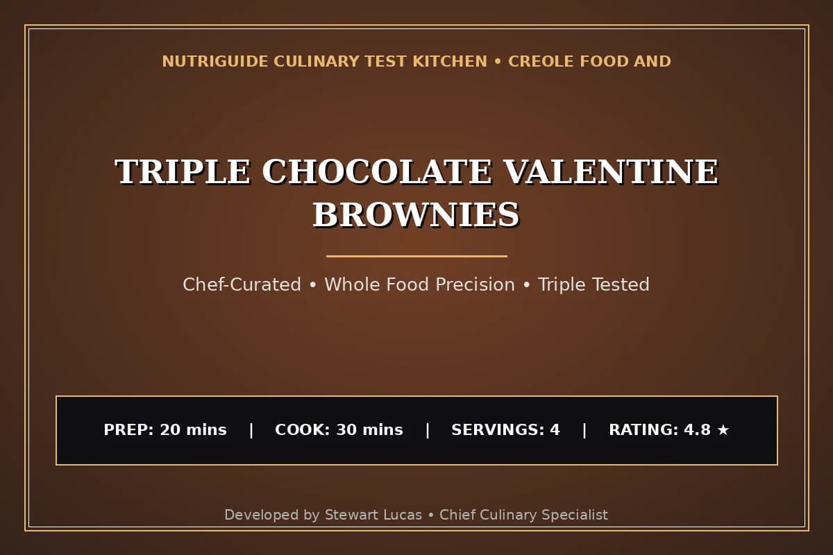 Triple Chocolate Valentine Brownies