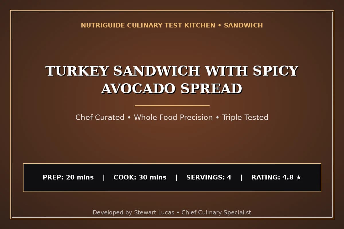 Turkey Sandwich With Spicy Avocado Spread