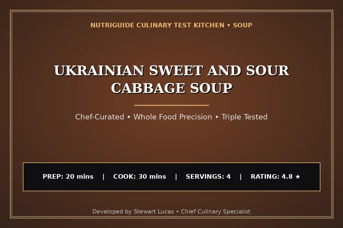 Ukrainian Sweet And Sour Cabbage Soup