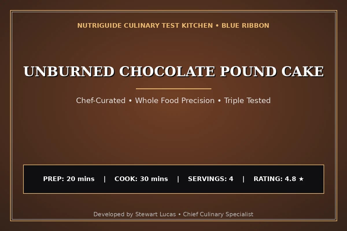 Unburned Chocolate Pound Cake