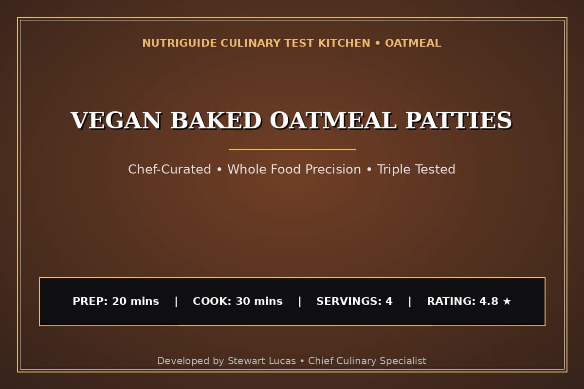 Vegan Baked Oatmeal Patties