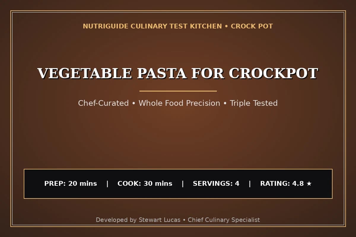 Vegetable Pasta For Crockpot