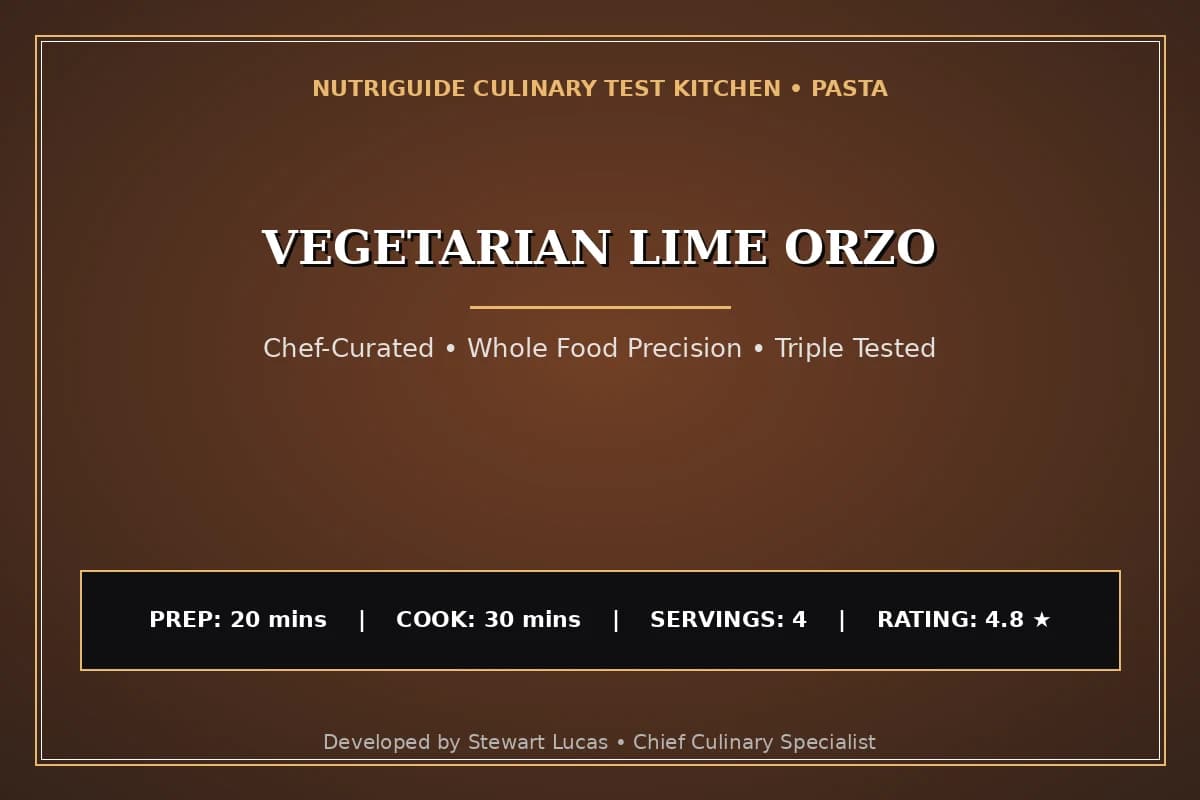 Vegetarian Lime Orzo