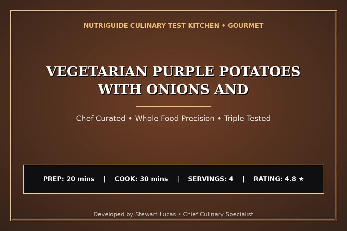 Vegetarian Purple Potatoes With Onions And