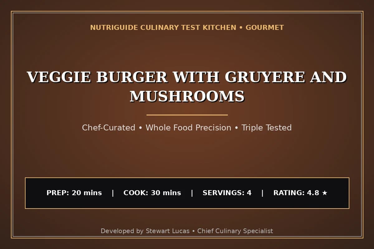 Veggie Burger With Gruyere And Mushrooms