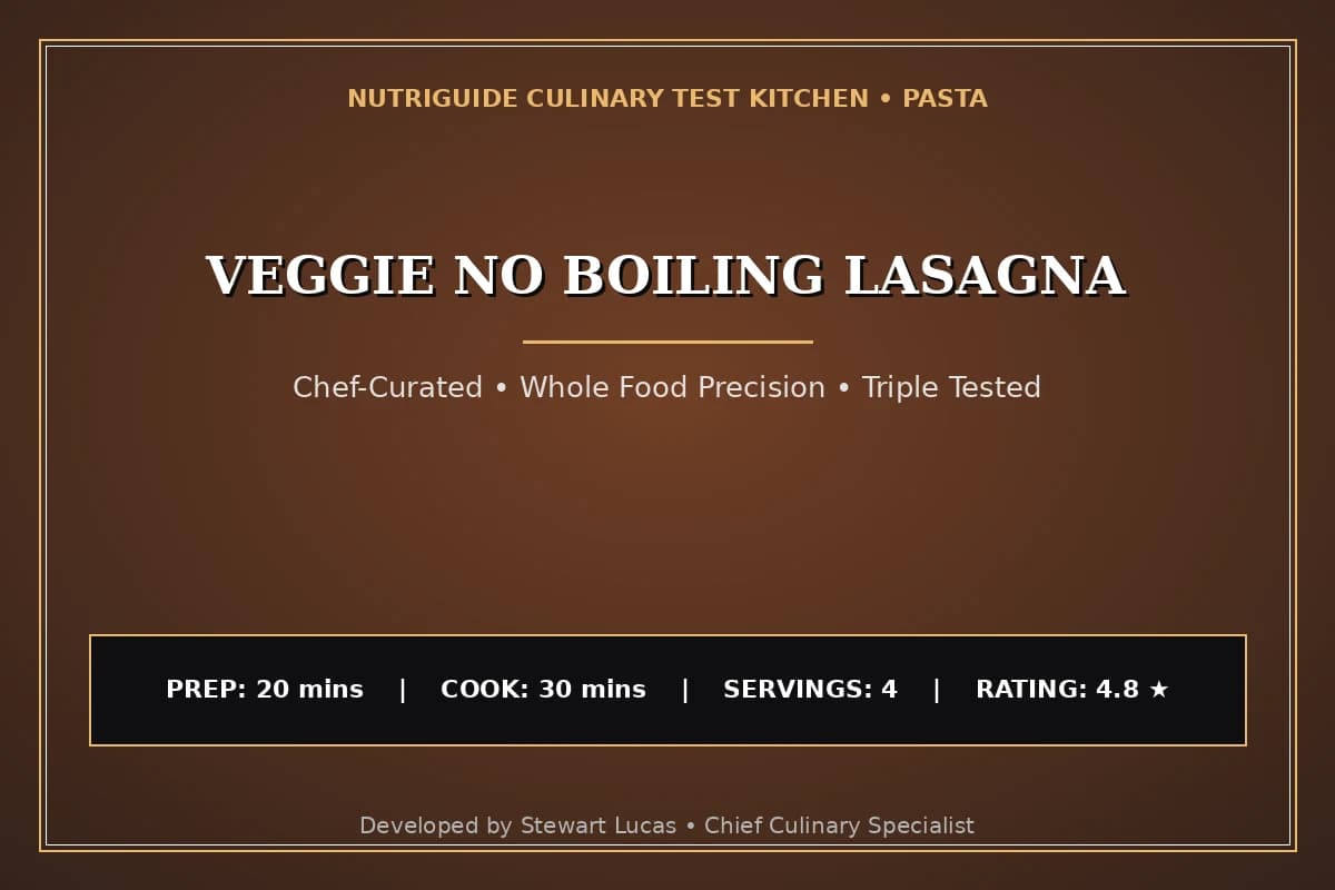 Veggie No Boiling Lasagna