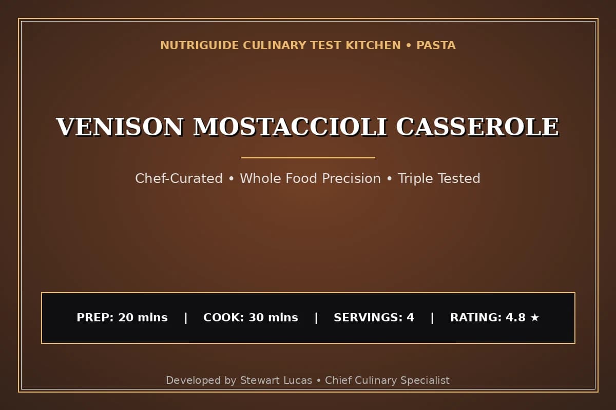 Venison Mostaccioli Casserole