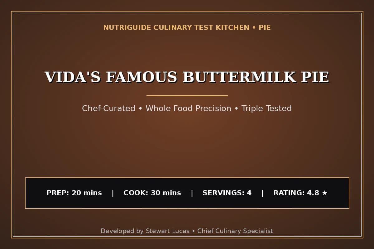 Vida'S Famous Buttermilk Pie