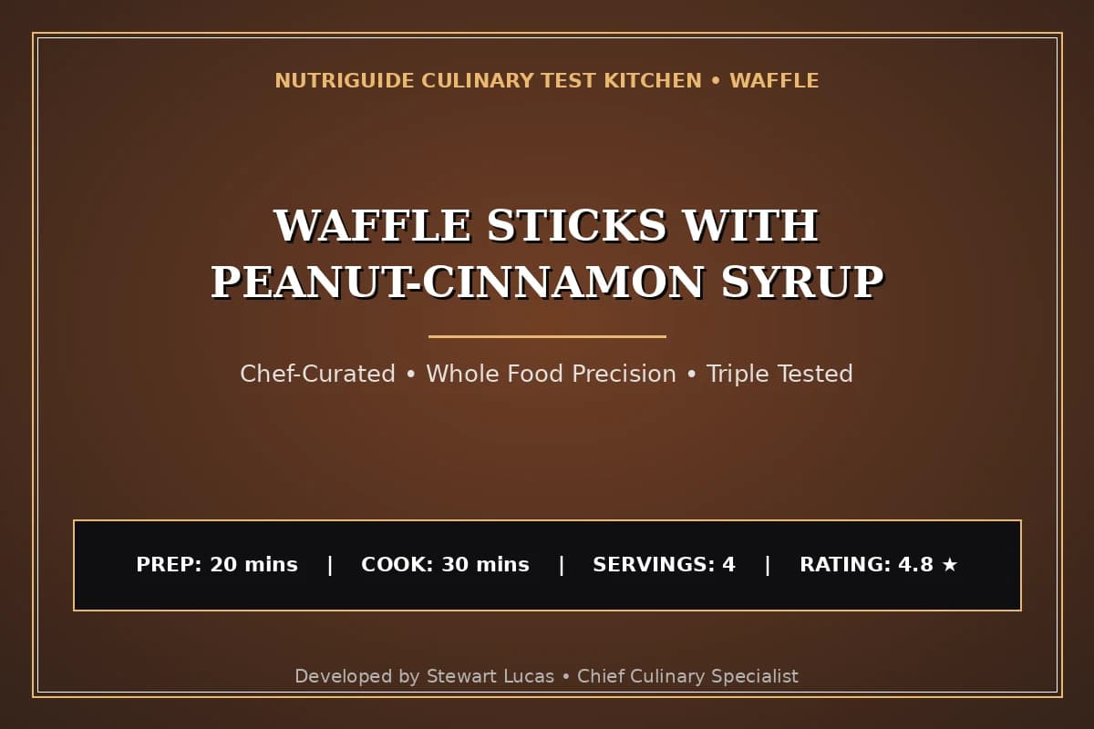 Waffle Sticks With Peanut-Cinnamon Syrup
