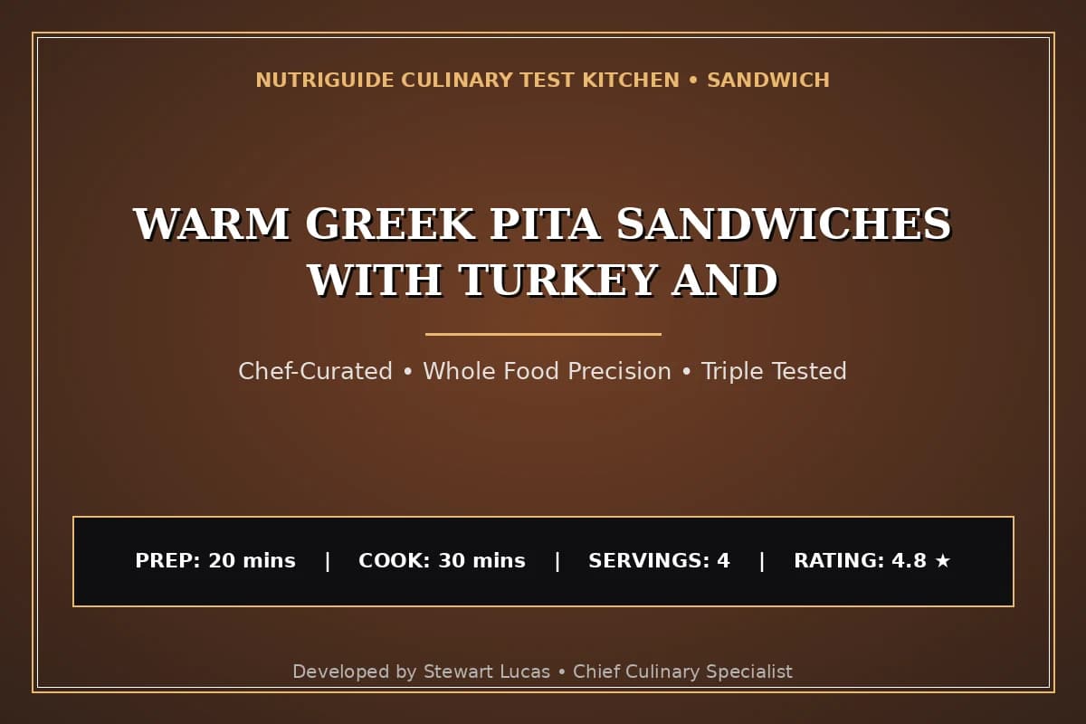 Warm Greek Pita Sandwiches With Turkey And