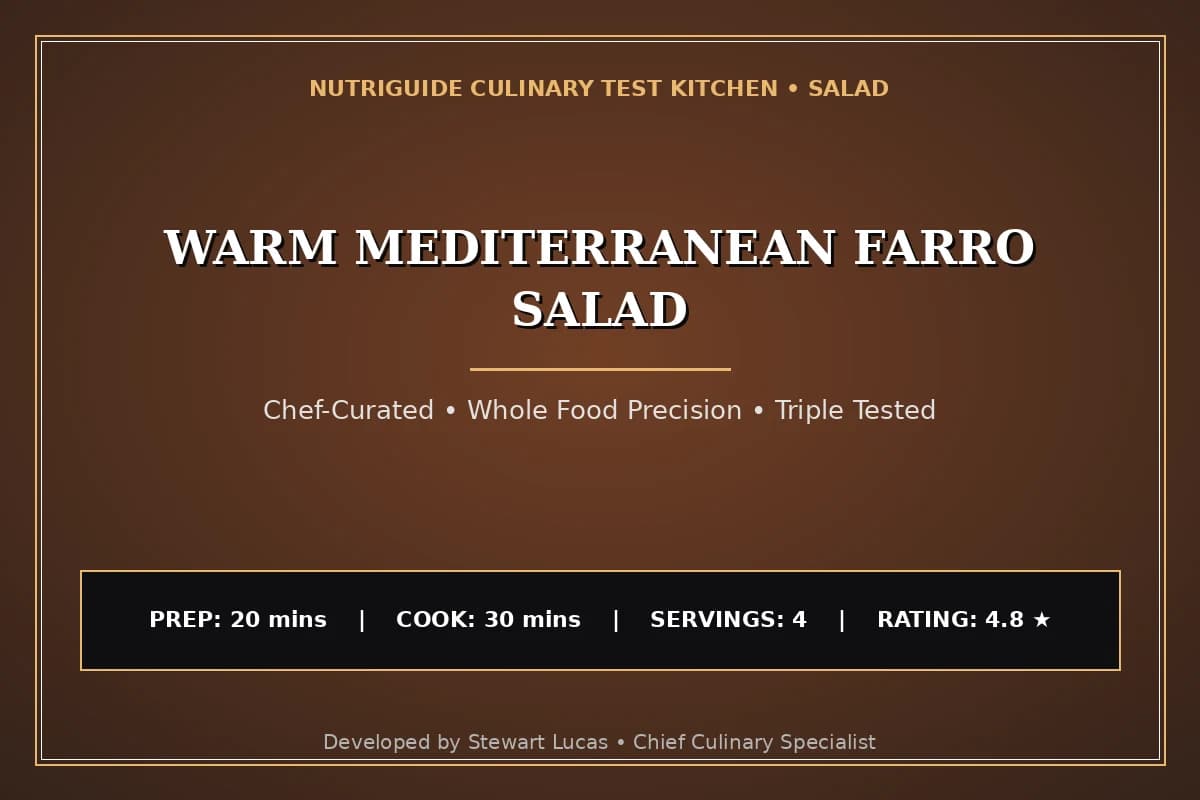 Warm Mediterranean Farro Salad