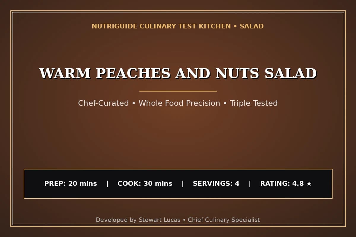 Warm Peaches And Nuts Salad