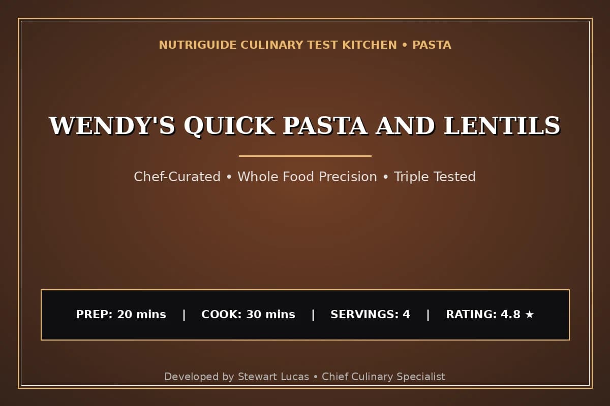 Wendy'S Quick Pasta And Lentils