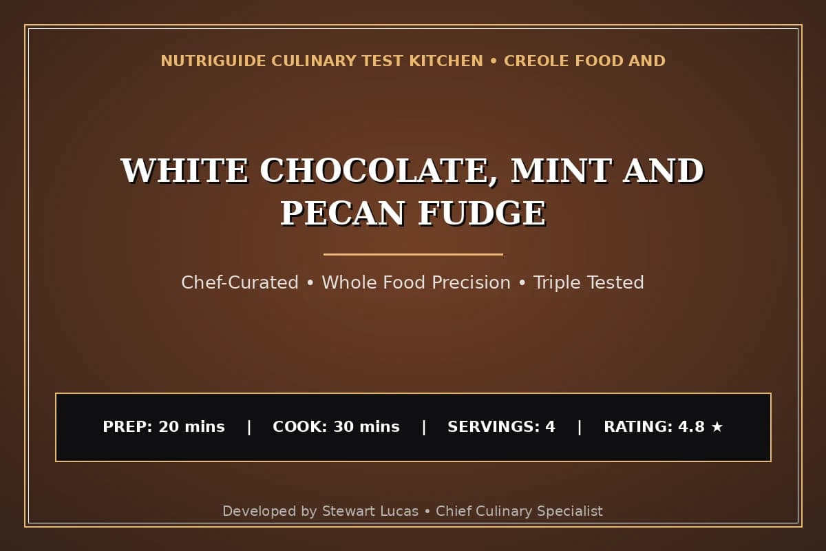 White Chocolate, Mint And Pecan Fudge
