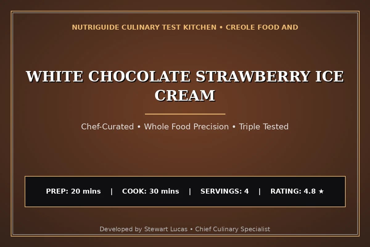 White Chocolate Strawberry Ice Cream