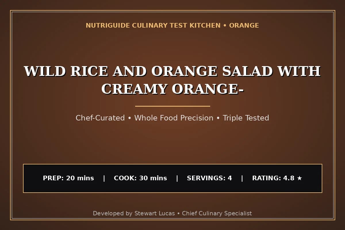 Wild Rice And Orange Salad With Creamy Orange-