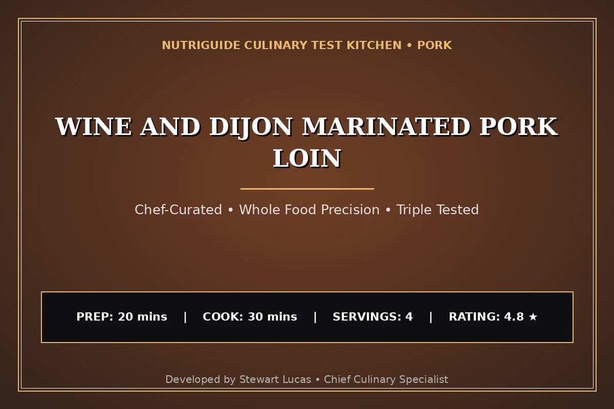 Wine And Dijon Marinated Pork Loin