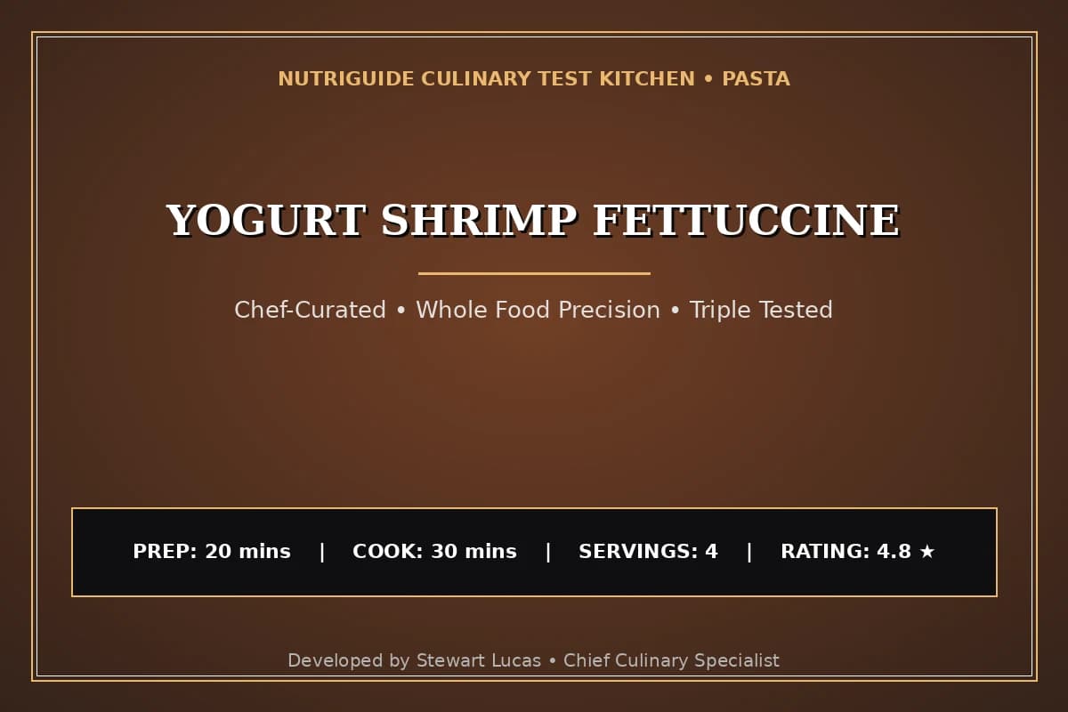 Yogurt Shrimp Fettuccine