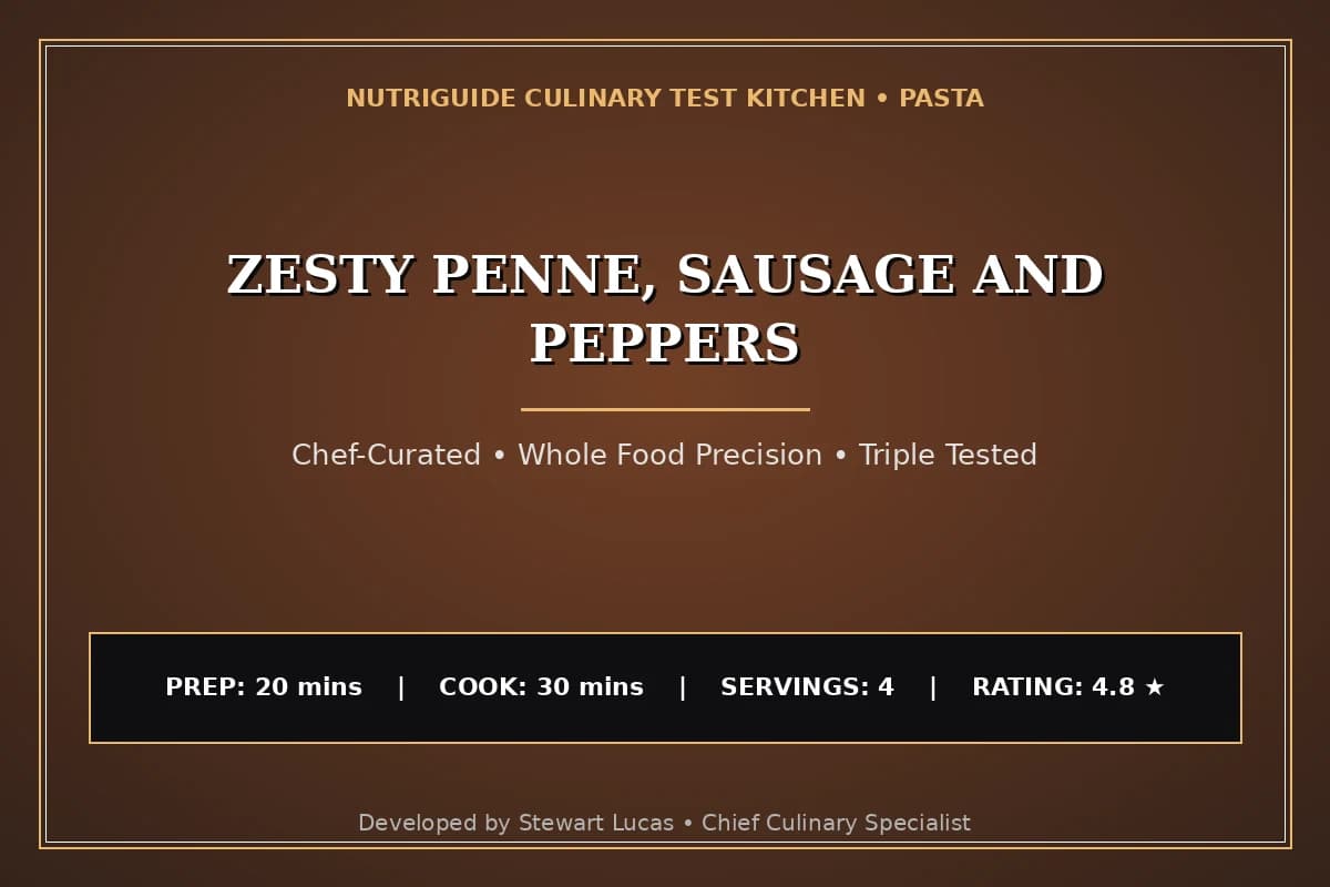 Zesty Penne, Sausage And Peppers