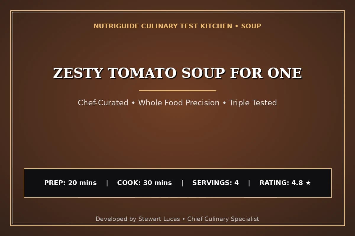 Zesty Tomato Soup For One