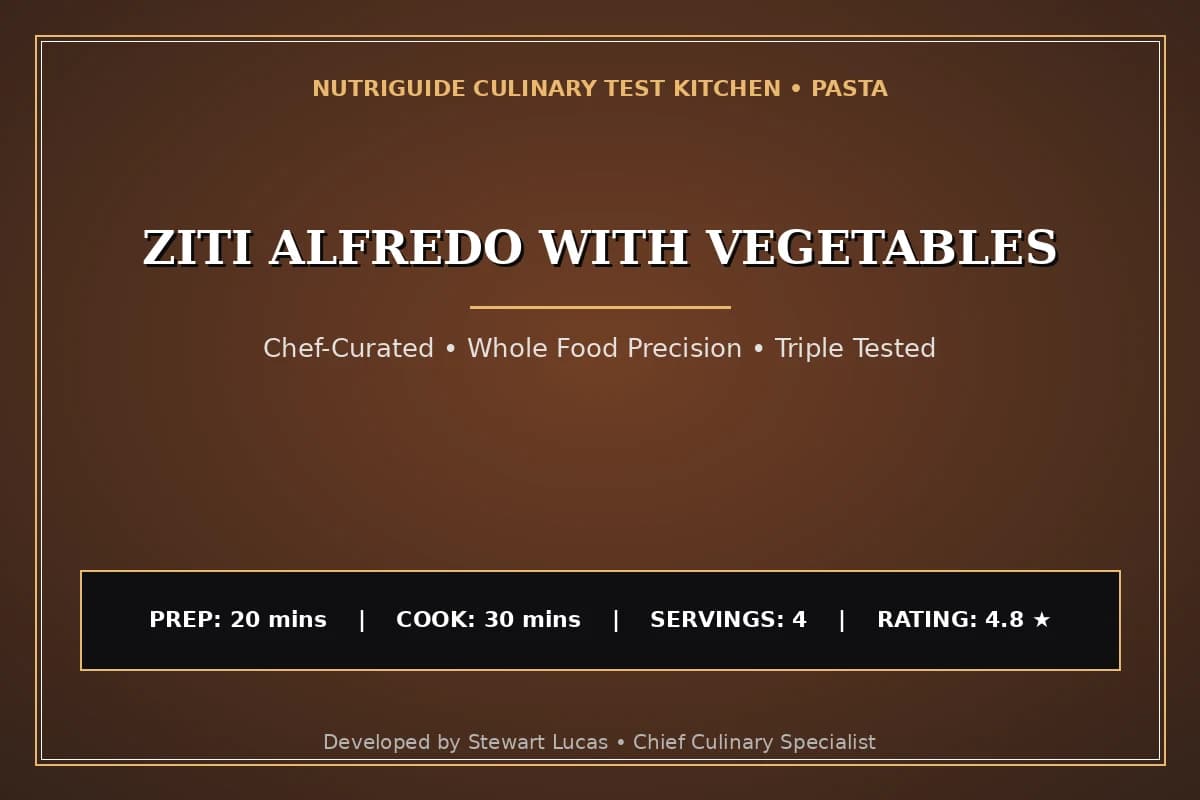 Ziti Alfredo With Vegetables