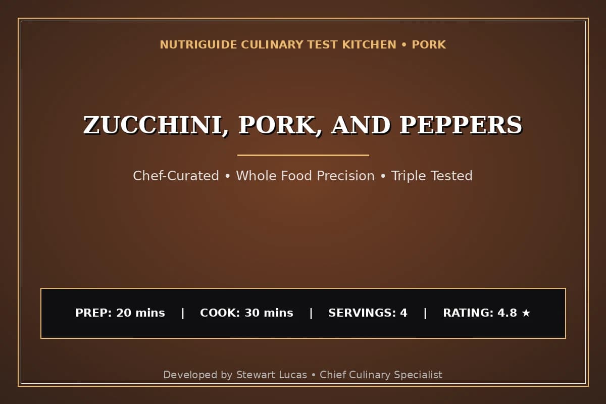 Zucchini, Pork, And Peppers
