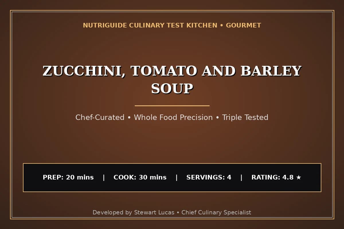 Zucchini, Tomato And Barley Soup