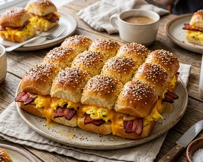 Bacon, Egg & Cheese Breakfast Sliders (Hawaiian Roll Masterclass)