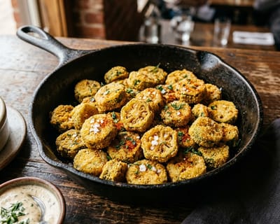 Crispy Southern Fried Okra (Cast Iron Cornmeal Crust Masterclass)