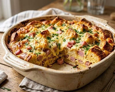 Ham and Swiss Breakfast Strata