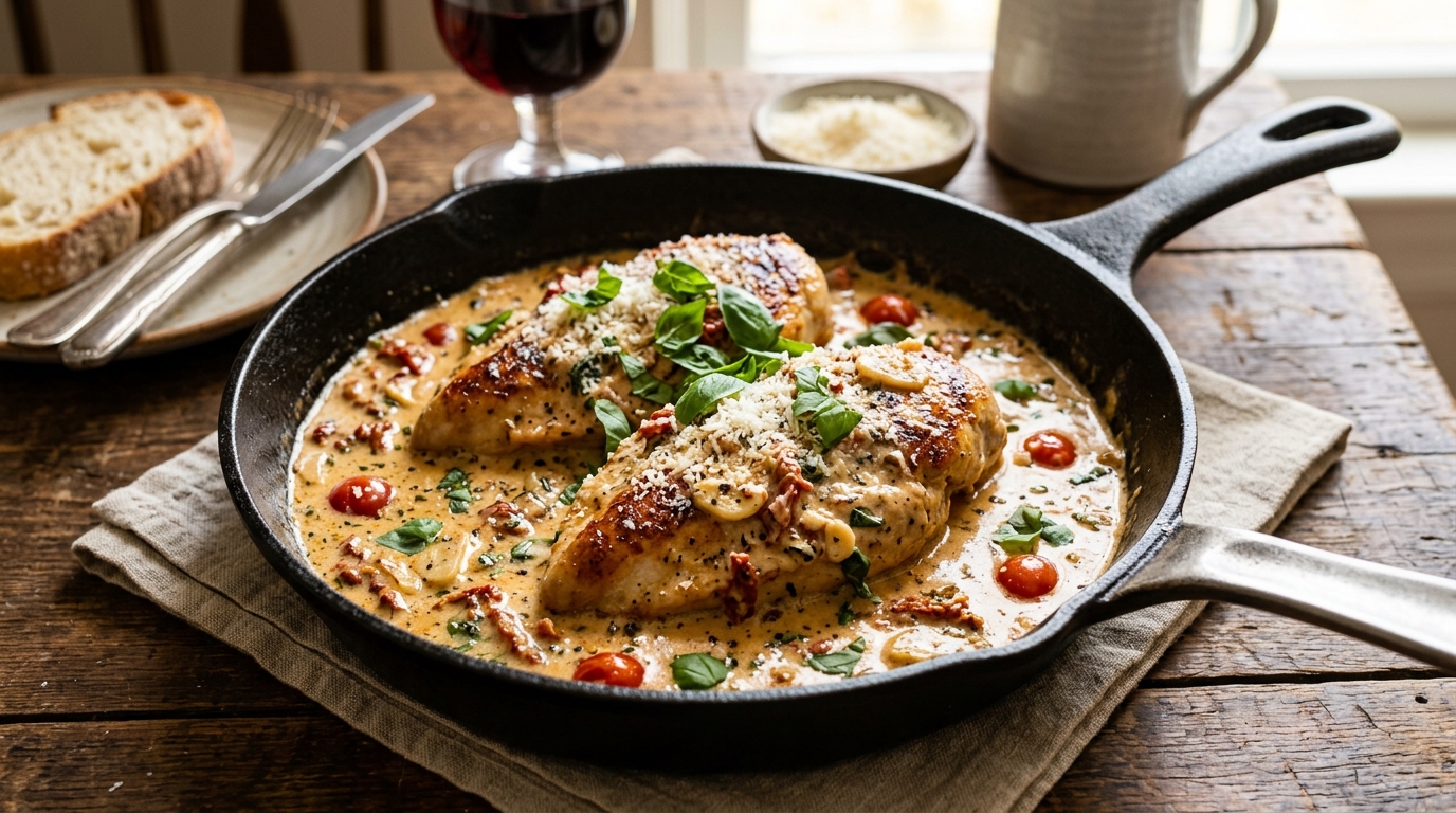 Marry Me Chicken (Creamy Sun-Dried Tomato Garlic Basil Chicken)