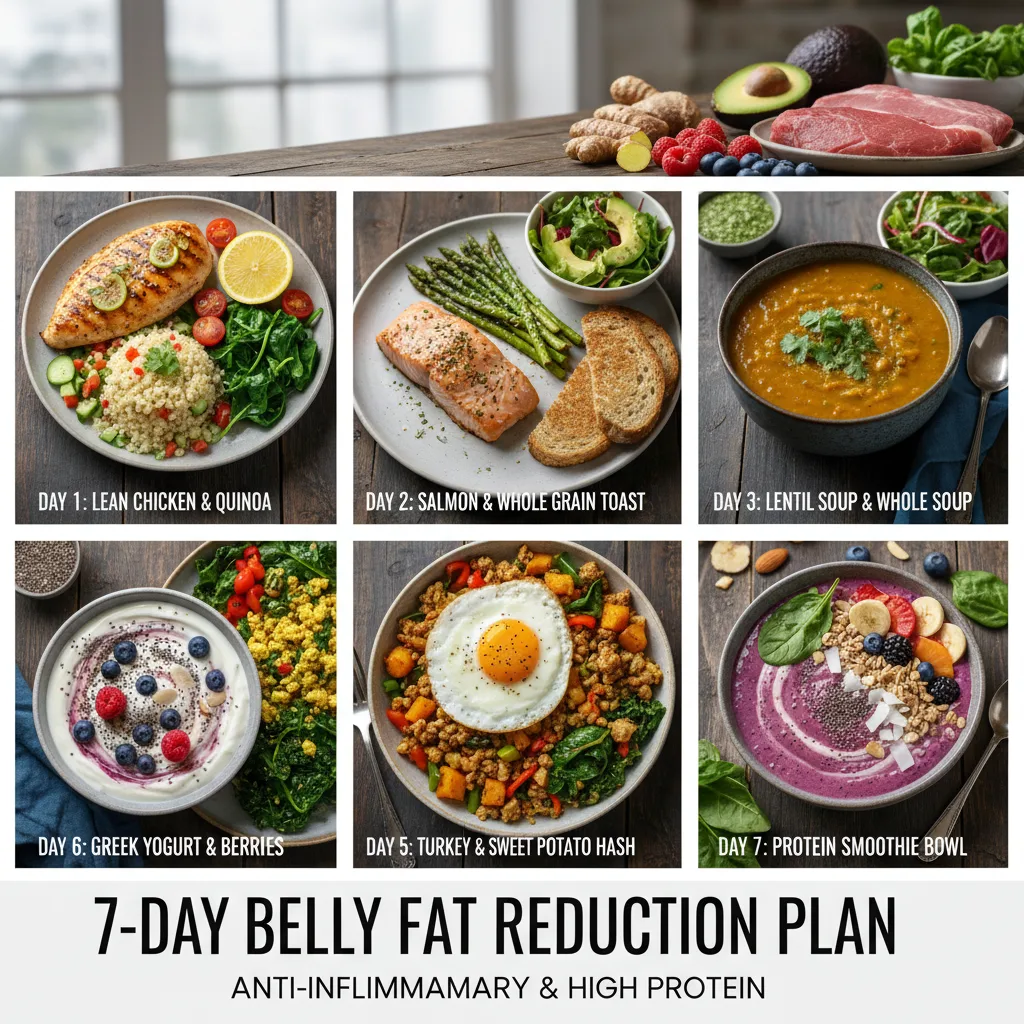 7-Day Belly Fat Reduction Plan: Anti-Inflammatory & High Protein