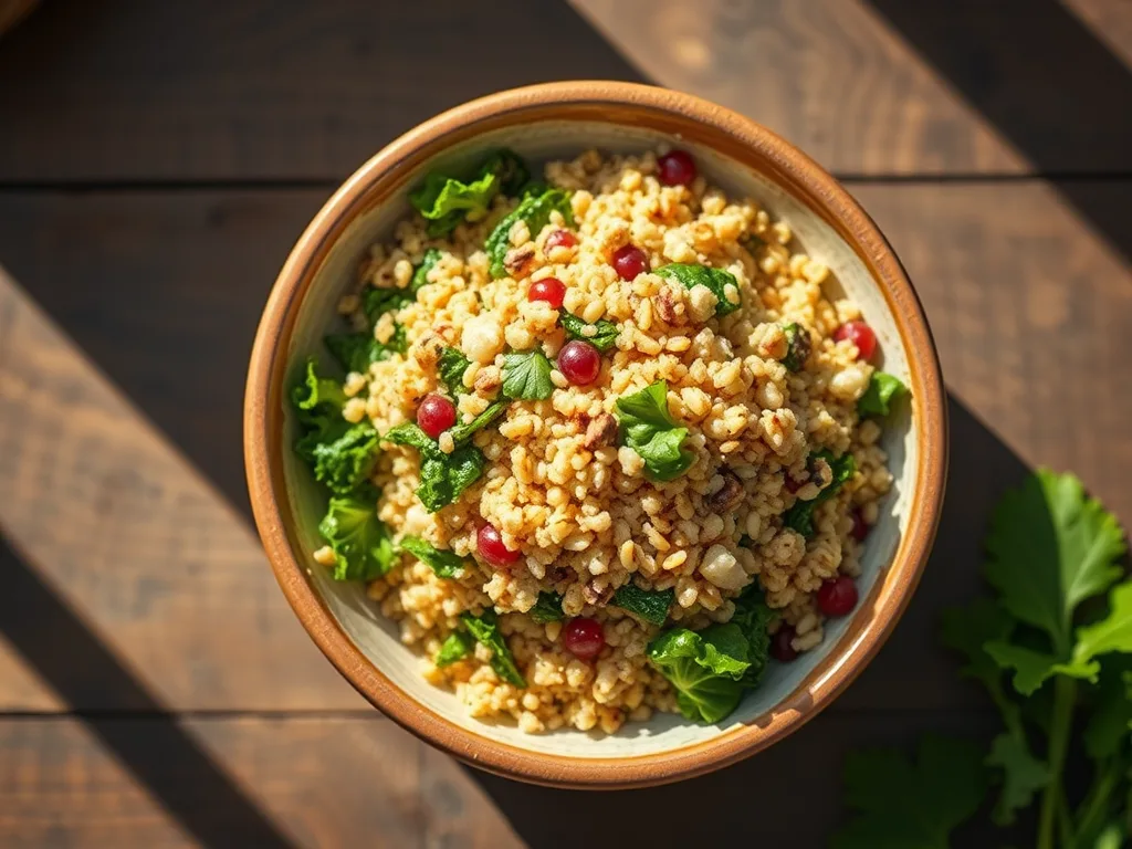 The Golden Harvest: Authentic Quinoa and Massaged Kale Salad