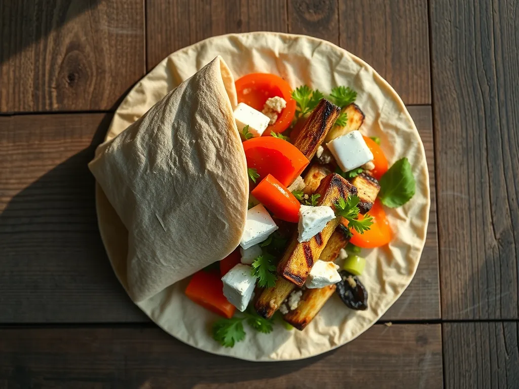 Sun-Drenched Grilled Vegetable & Feta Wrap