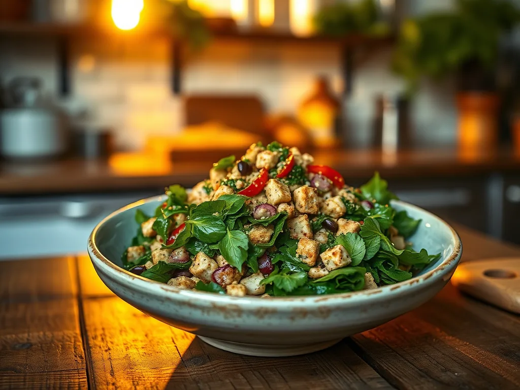 The Golden Tempeh Harvest Salad: An authentic Masterpiece