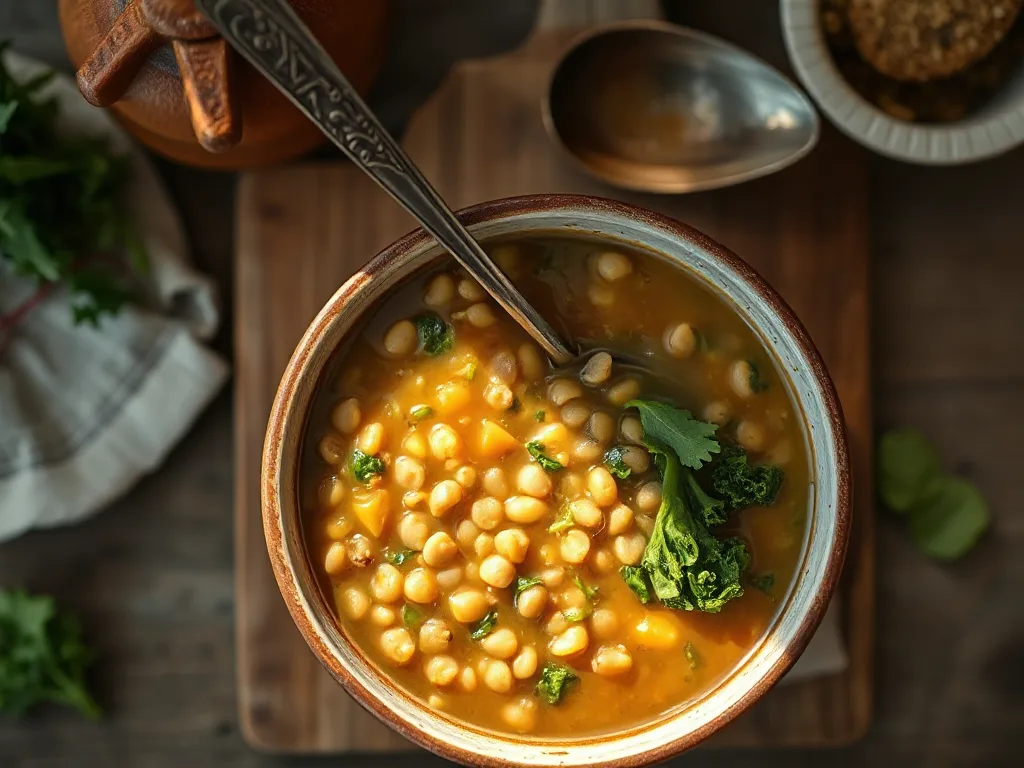 Rustic Lentil and Kale Soup: An authentic Bowl of Warmth