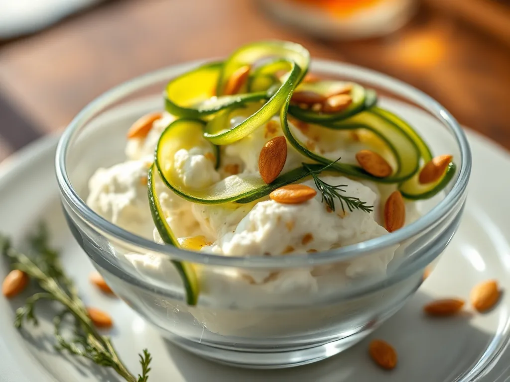 The Zen Garden Bowl: authentic Cottage Cheese & Cucumber Medley