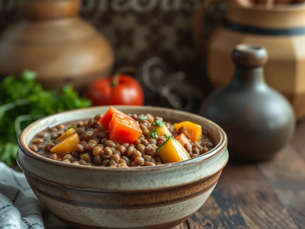 Rustic Harvest Lentil Stew: An authentic Garden Bowl