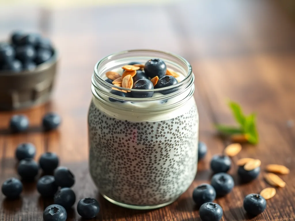 authentic Blueberry & Almond Chia Seed Pudding