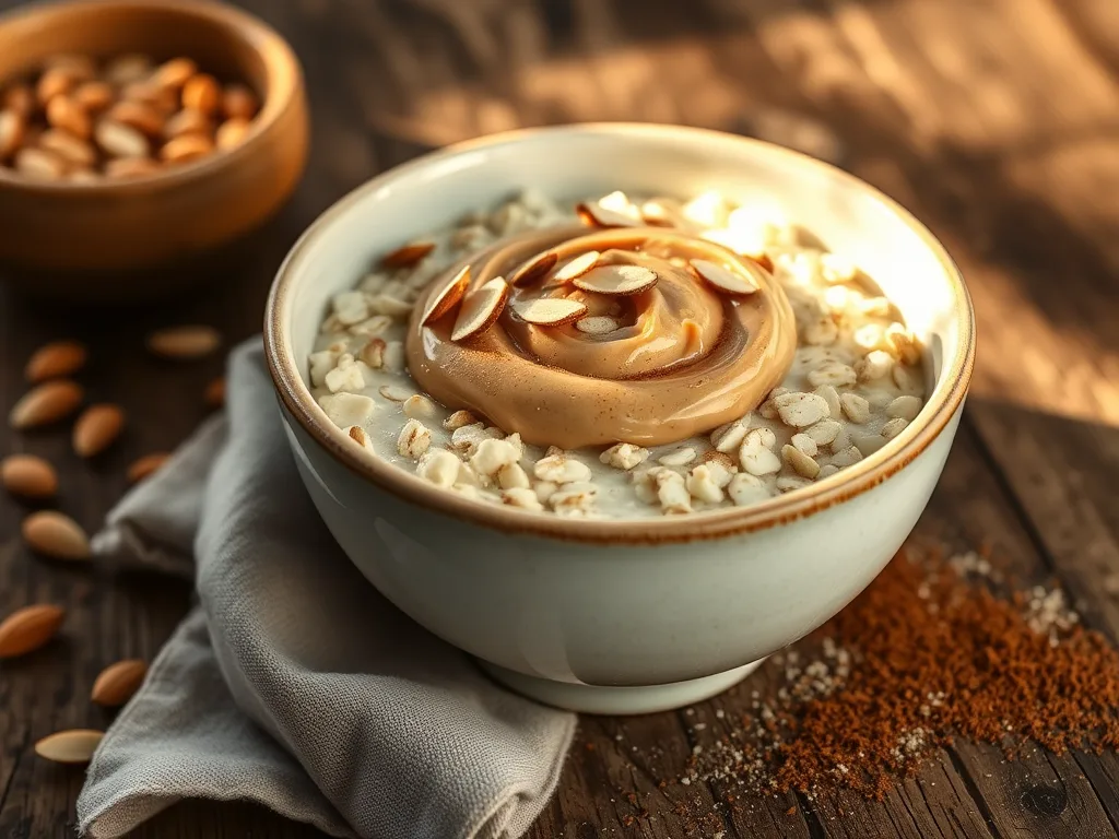 authentic Steel-Cut Oats with Creamy Almond Butter