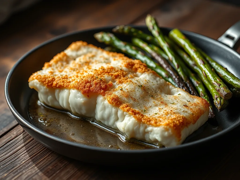 Pan-Seared Cod with Charred Asparagus: An authentic Masterpiece
